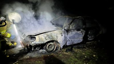 Пожежа автомобіля, загинула людина, квітень 2024