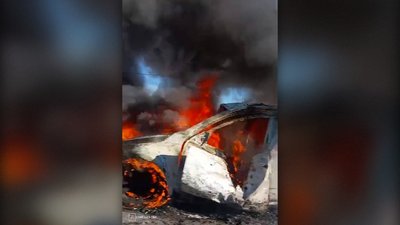 Згоріле авто в Краснопільській громаді.