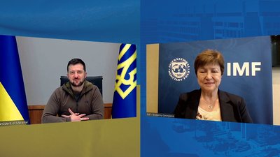 Зеленський просить МВФ прискорити допомогу Україні