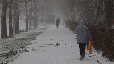 Негода у Херсоні, сніг, транспорт, тролейбуси