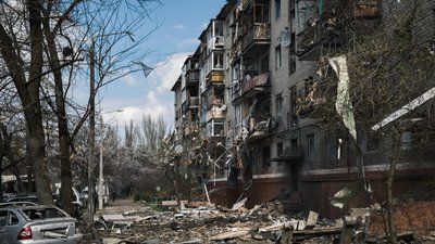 Наслідки обстрілу Краматорська 13 квітня