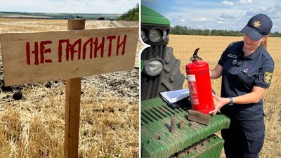 Пожежі на полях через російські дрони: як на Кіровоградщині рятують врожай під час жнив