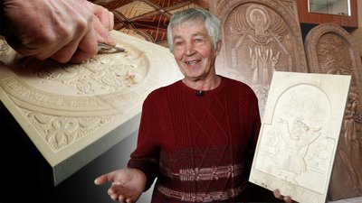 Художня різьба по дереву: історія 77-річного різьбяра з Сосниці Анатолія Семенцова