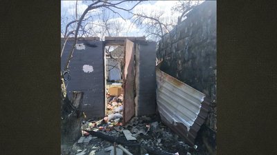 Зруйнована літня кухня в обійсті родини Головченків Зруйнована літня кухня в обійсті родини Головченків