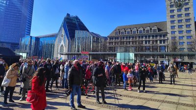 "Ми не хочемо третьої світової": у Лейпцигу вийшли на протест проти війни в Україні