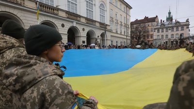 Виконання Державного Гімну на площі Ринок, 11 березня 2024. Виконання Державного Гімну на площі Ринок, 11 березня 2024.