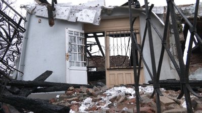 Зруйнована будівля музею Шухевича, 4 січня 2024. Зруйнована будівля музею Шухевича, 4 січня 2024.
