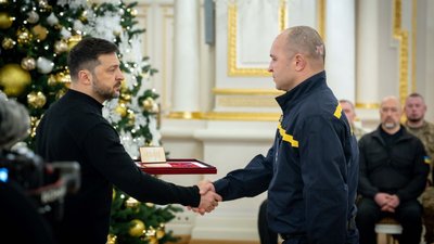 Рятувальник Сергій Бабенко на нагороді