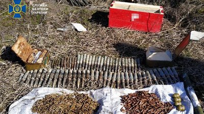Майже 100 снарядів та 2,5 тис. набоїв: на Луганщині знайшли схованку боєприпасів
