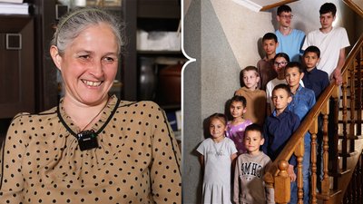 Буковинка Катерина Гаврилюк та діти, яких вони виховують у будинку сімейного типу