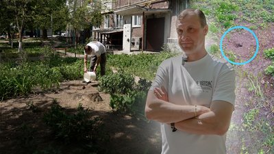 Ветеран висадив дерева у Чернігові на честь полеглих побратимів