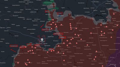 Орієнтовна лінія зіткнення на Покровському напрямку фронту
