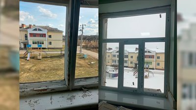 Відновлені вікна у менській амбулаторії на Чернігівщині Відновлені вікна у менській амбулаторії на Чернігівщині