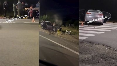 У Чернігові дтп: зіткнулися Mitsubishi й Subaru