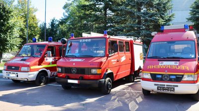 Допомога Чернігівщині від німецьких партнерів: передали пожежні авто, польову кухню