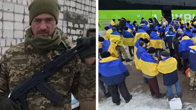 Військовий Юрій Шанько, який повернувся з російського полону 5 березня