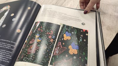 Фото камізельки у книзі "Нетлінні". Листопад 2023. Тернопіль Фото камізельки у книзі "Нетлінні". Листопад 2023. Тернопіль