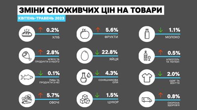 Графіка про те, як у травні 2023 року змінювались ціни на Рівненщині Графіка про те, як у травні 2023 року змінювались ціни на Рівненщині