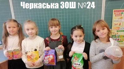 "Торбинки для тваринки": пів тонни корму для тварин у зібрали черкаські школярі