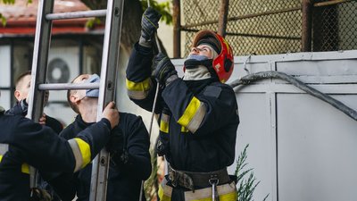 Львівські рятувальники зняли з дерева кота літньої жінки. Фоторепортаж Львівські рятувальники зняли з дерева кота літньої жінки. Фоторепортаж