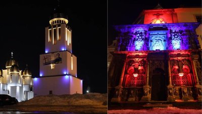У Львові до Дня орфанних захворювань підсвітили каплицю Боїмів та дзвіницю церкви