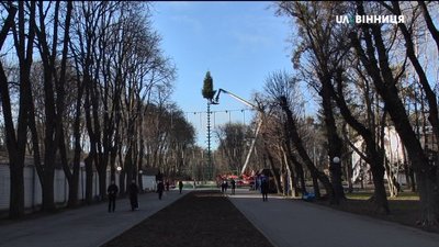 У Вінниці монтують головну ялинку міста