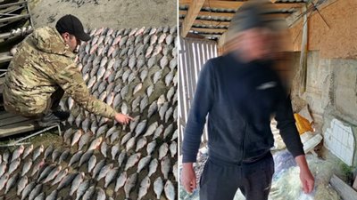 Виявили чоловіка на незаконній риболовлі