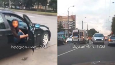 "Викрадення" жінки не було: у поліції Рівного розповіли про ДТП біля собору