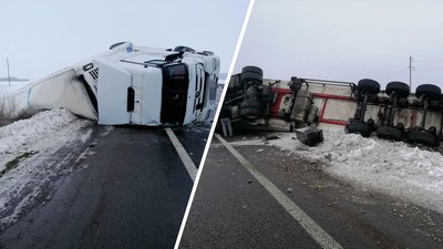 На Черкащині перекинулася вантажівка