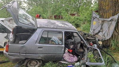 Місце аварії, у якій загинула пасажирка цього автомобіля