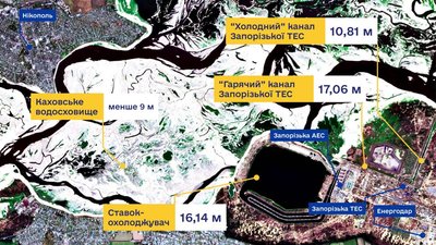 Рівень води у ставку-охолоджувачі ЗАЕС 23.08.2023