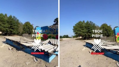 Водій, який зруйнував зупинку на Рівненщині, зобов'язався її відремонтувати
