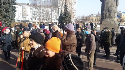 У Житомирі учасники акції "Стоп тарифному геноциду!" вимагали зниження цін на проїзд у транспорті