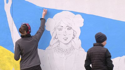 Процес створення муралу Процес створення муралу