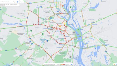 У Києві через репетицію параду на правому березі утворилися затори У Києві через репетицію параду на правому березі утворилися затори