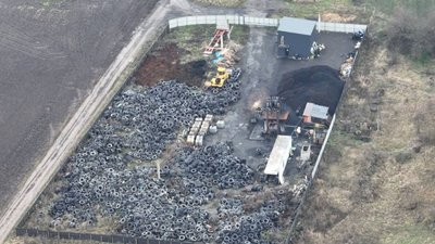 забруднення земель внаслідок переробки шин