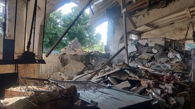 Наслідки удару по кінно-спортивні школі 17 червня