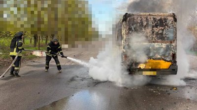 Херсон, маршрутка, пожежа, дрон