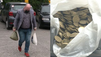 Як рівненські волонтери здають копійки, які отримали на благодійність