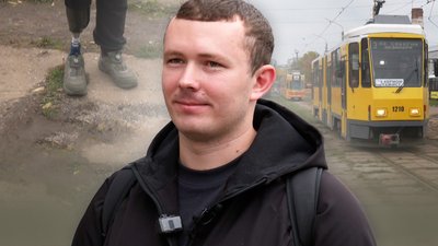 Вперше в Україні водієм трамвая став ветеран з ампутацією ноги