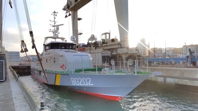 Другий французький катер для охорони морських кордонів України спустили на воду