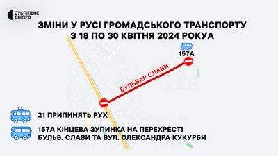 У Дніпрі до кінця квітня деякі тролейбуси та автобуси змінять маршрут: у чому причина та як курсуватимуть У Дніпрі до кінця квітня деякі тролейбуси та автобуси змінять маршрут: у чому причина та як курсуватимуть