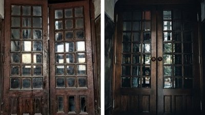 У Львові відреставрували історичні двері-віяло біля Стрийського парку У Львові відреставрували історичні двері-віяло біля Стрийського парку