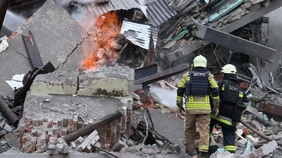 ДСНС на місці вибуху у центрі Харкова 2 січня