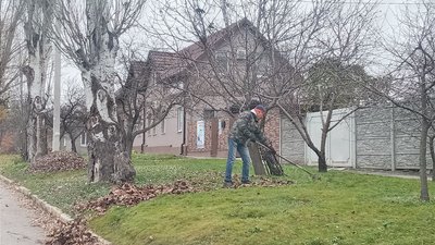Підприємство, яке вивозить у Кропивницькому відходи, збирає листя та перероблює його на гумус Підприємство, яке вивозить у Кропивницькому відходи, збирає листя та перероблює його на гумус