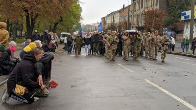 Прощання із загиблим 29-річним захисником Костянтином Цапком в Умані