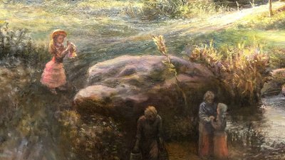 Живописні розвалини великого формату: рівненський митець презентував нову картину