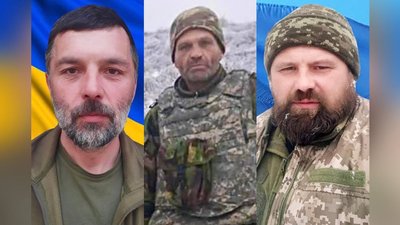 Полеглі військові Сергій Москалюк, Ігор Костишин та Віталій Ріпко