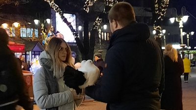 У середмісті Івано-Франківська невідомі пропонують сфотографуватися із голубами та мавпочкою У середмісті Івано-Франківська невідомі пропонують сфотографуватися із голубами та мавпочкою