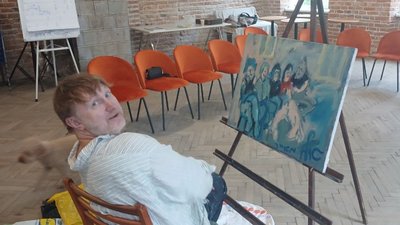 Художник з Берліна Алан Маєр від крив Донеччину через мистецтво